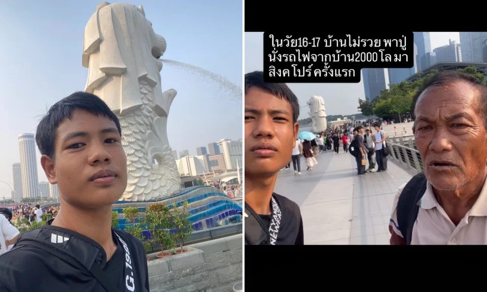Thai teen, 16, takes grandfather to S’pore on a budget spanning 2,000km, winning hearts online