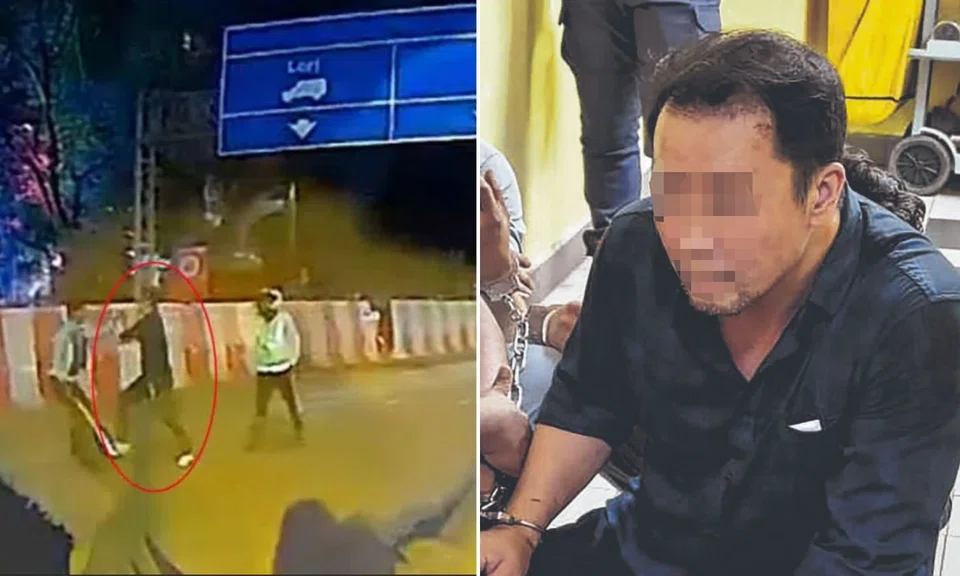 Singaporean charged, brawl, Johor Bahru, checkpoint
