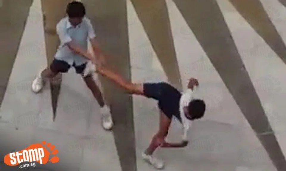 MMA-wannabe boys have the world's least epic shhowdown -- in school uniform
