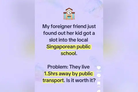 The long commute sparked discussion online. 