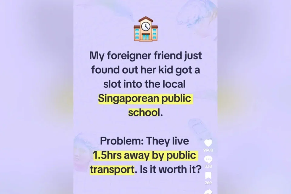 The long commute sparked discussion online. 