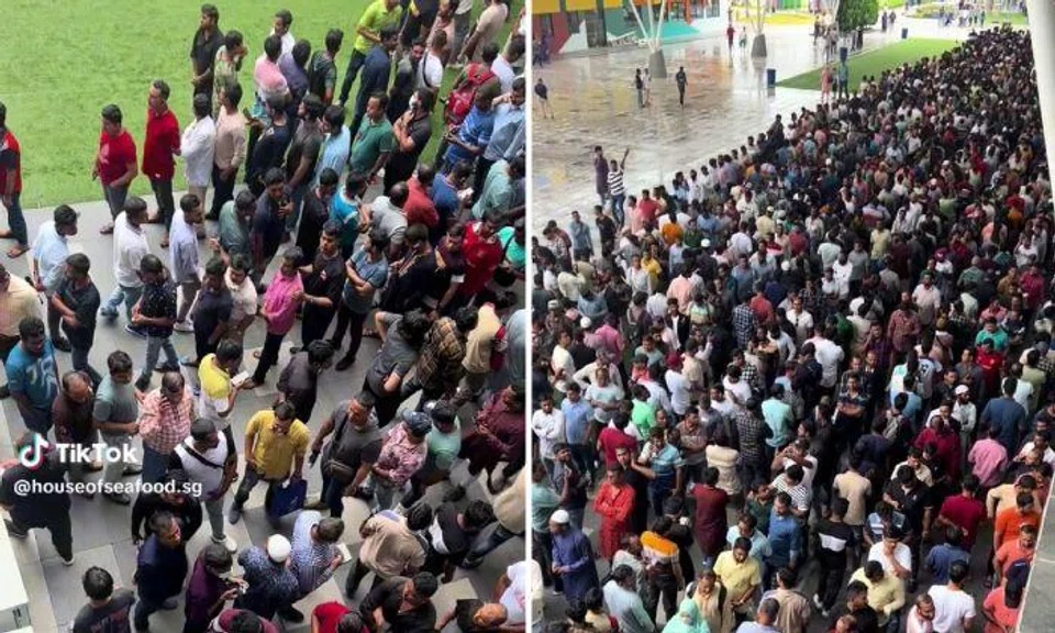 House Of Seafood posted a TikTok video showing thousands queuing outside the building on March 3.