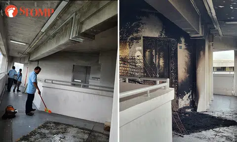 Police and SCDF investigating fire involving mattress at Yishun HDB block
