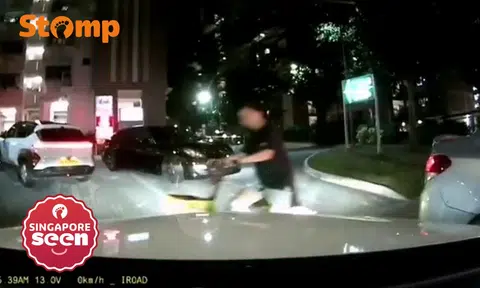 Close call with cyclist in Bedok