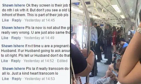 This guy thinks it's TransCom officer's job to help elderly find a seat, netizens make sure to teach him a lesson