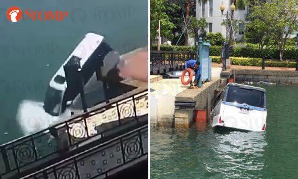 Car in sea after accident with Sentosa ranger: 2 sent to hospital, driver arrested