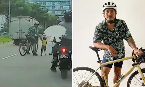 Cyclist who saved young child from oncoming traffic shares his side of story: 'I’m not his dad'