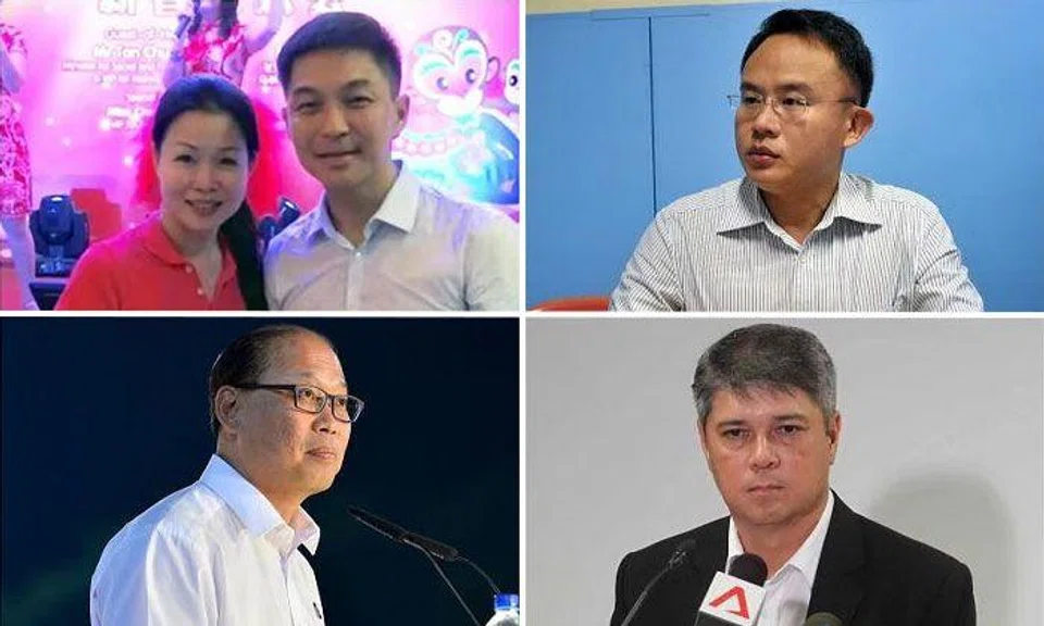 (Clockwise from top left) Ms Cheng Li Hui and Mr Tan Chuan-Jin, Mr Yaw Shin Leong, Mr Michael Palmer and Mr David Ong. PHOTOS: TAN CHUAN-JIN/FACEBOOK, THE NEW PAPER FILE, ST FILE