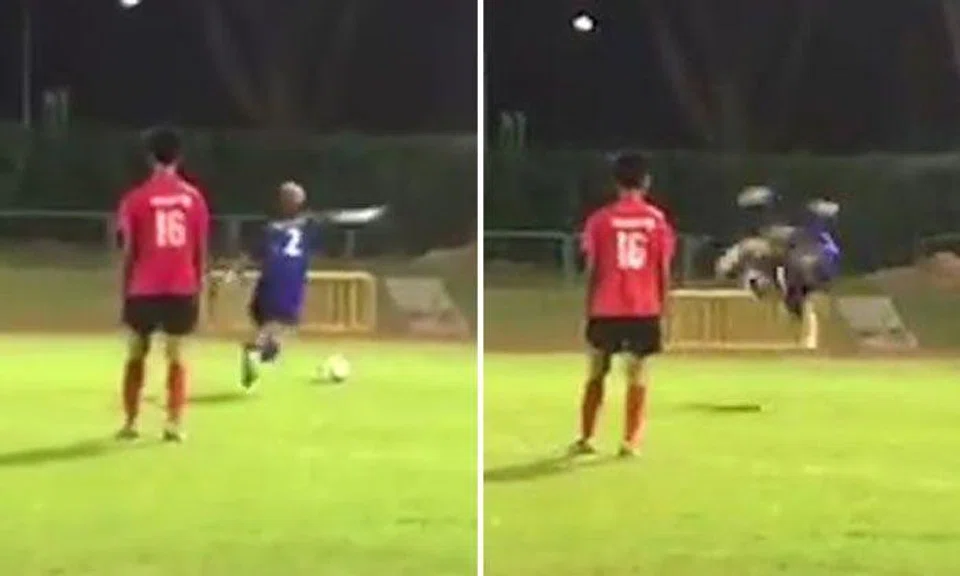 'Shaolin Soccer moment' for S'pore player who scores penalty with outrageous somersault kick