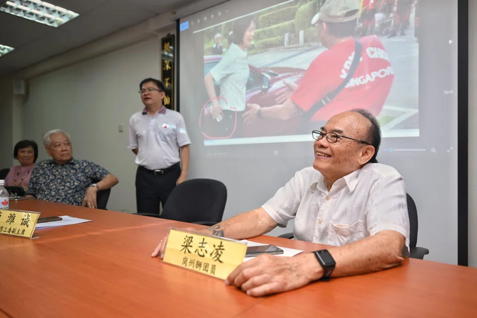 Mr Leong Chee Leng (right) defended Minister of State Gan Siow Huang, saying she was momentarily distracted but shook his hand afterwards.
