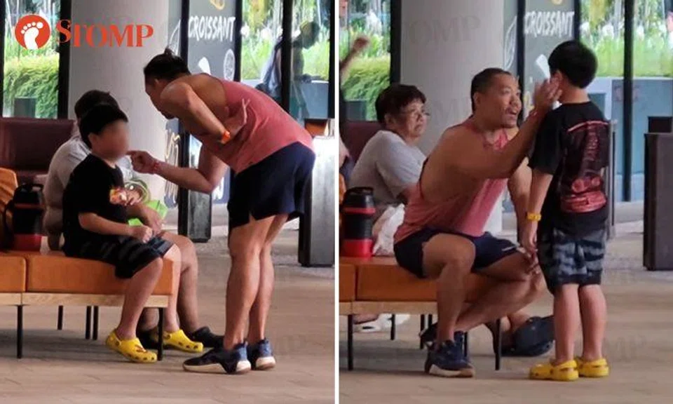 Man slaps boy 'many times', pinches his ear and smacks his chest while scolding him at Safra CCK