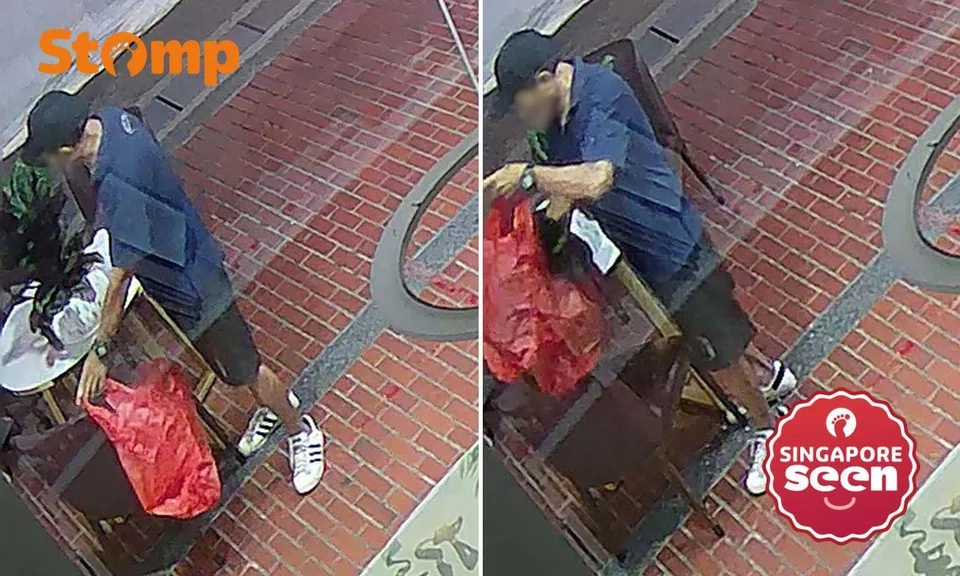 Man takes plant from outside Marine Parade TCM clinic