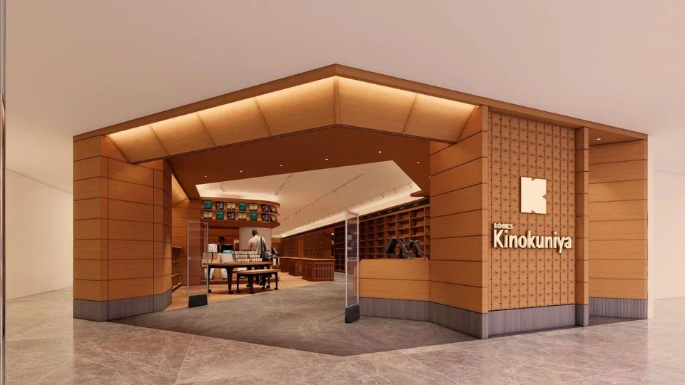 An early artist's impression of Books Kinokuniya's new outlet at Raffles City.