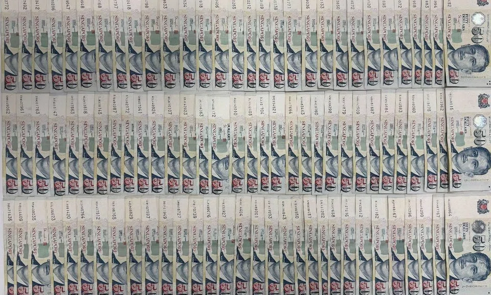 A photo of the seized cash.