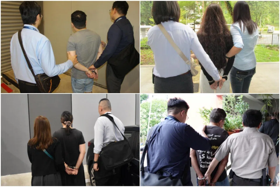 Among those arrested are five male Singaporeans who are current or former sole proprietors of seven public entertainment outlets.