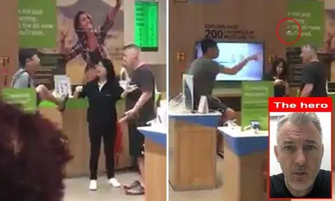 Right inset: Mr Justin A. Farren, the hero who stood up to the bully