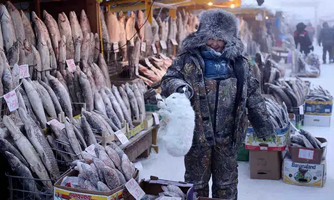'Chilling photos' from the 'coldest village on Earth' where temperatures can reach −71.2°C