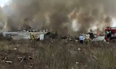 Dramatic video shows Mexico plane crash that left 85 people injured