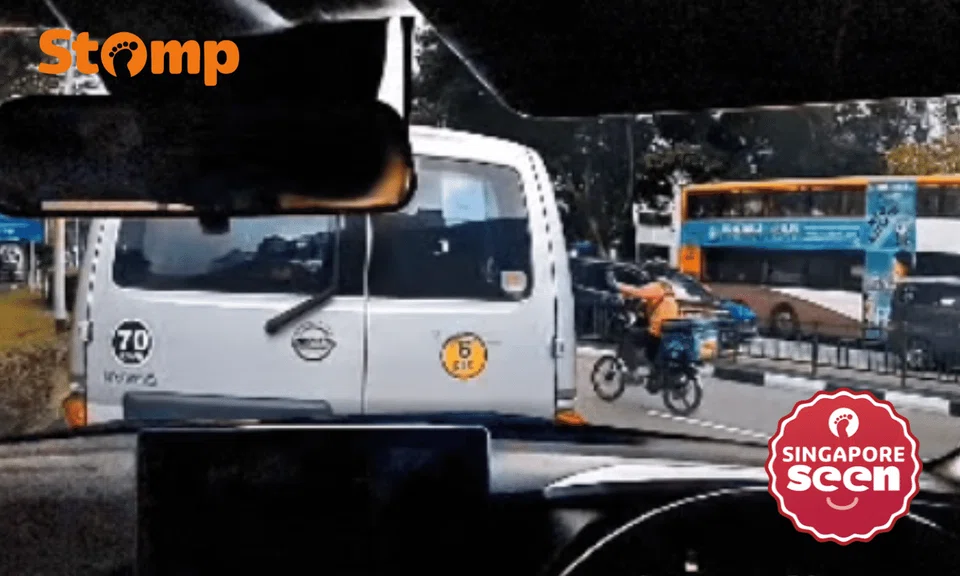 Transformer delivery rider almost caused me to crash into the van
