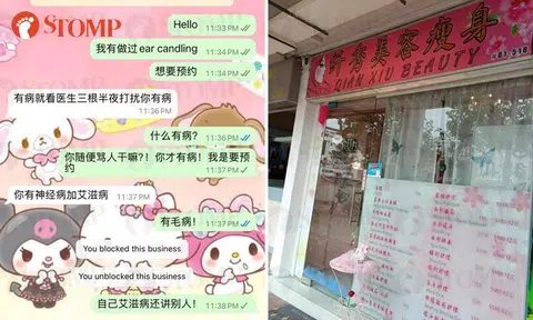 Woman texts Tampines salon at 11.33pm to make appointment -- and gets scolded like crazy