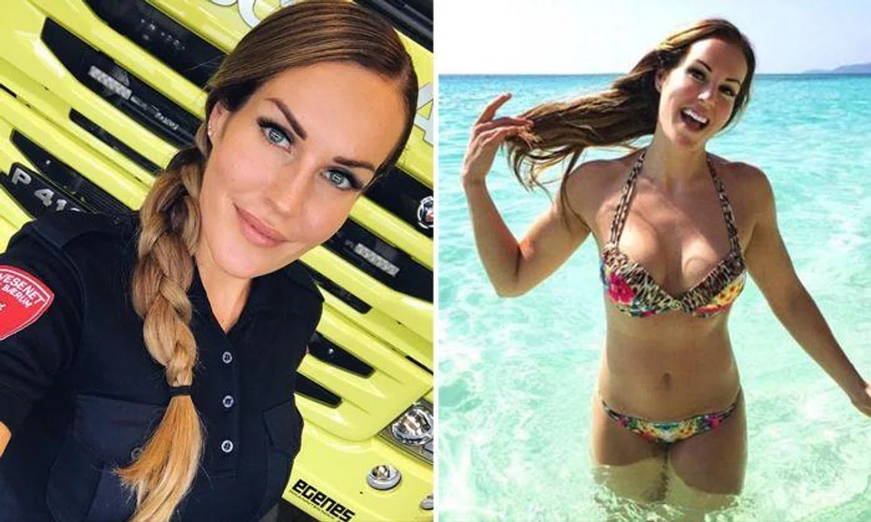 Smoking hot firefighter from Norway sets hearts on fire