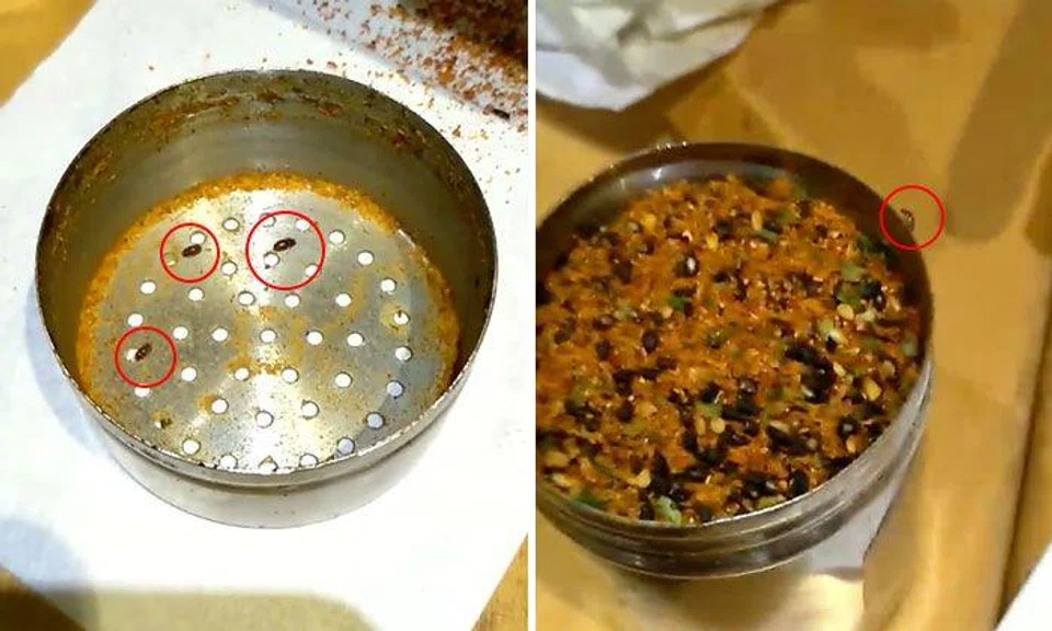 Diner opens chilli powder container and finds...