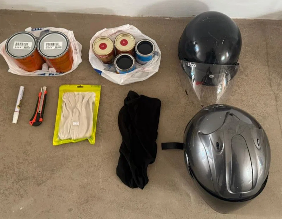 Items seized by police.