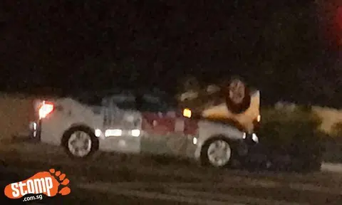 Car overturns in accident with cab at traffic junction between Clementi Rd and Bukit Timah Rd