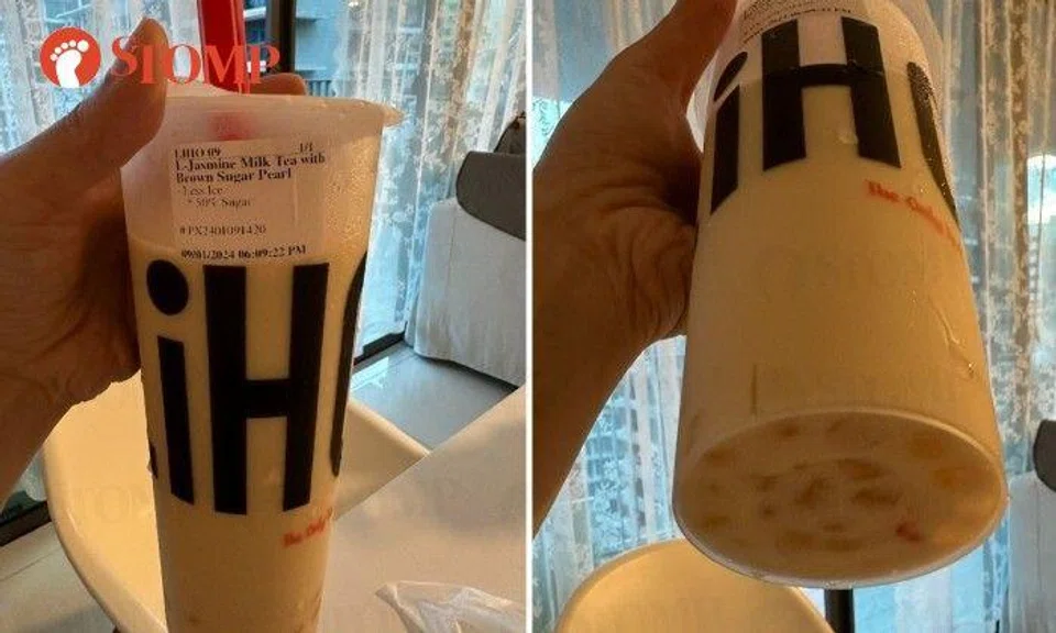 The Stomper sent photos of the drink to Liho Singapore with the message: "Let me know if that's the brown sugar pearl."