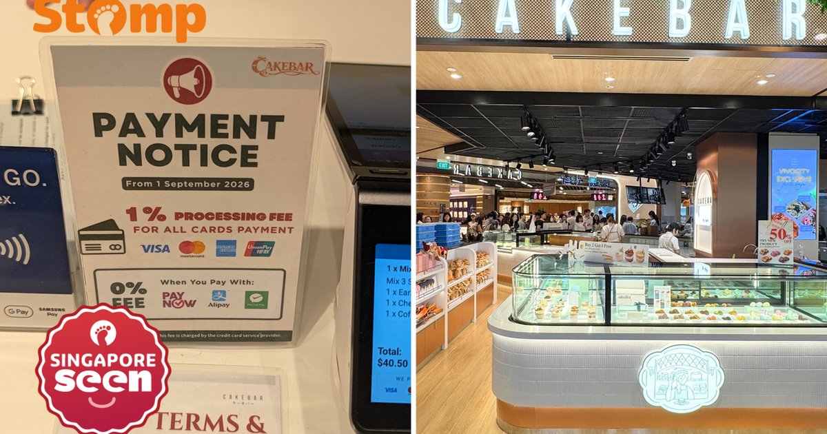 ‘Is this allowed?’: Stomper baffled by 1 per cent credit card fee after buying $45 worth of cakes at VivoCity shop