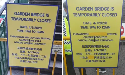 Mid-Autumn Festival came early for this signboard at Chinese Near Year event in Chinatown