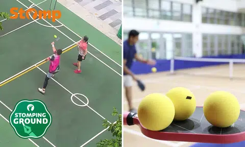 Pickleball noise reduced with foam balls in Tengah