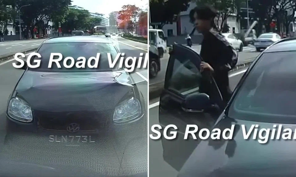 Volkswagen rear-ends another car in Ang Mo Kio, driver appears to be 'under the influence'