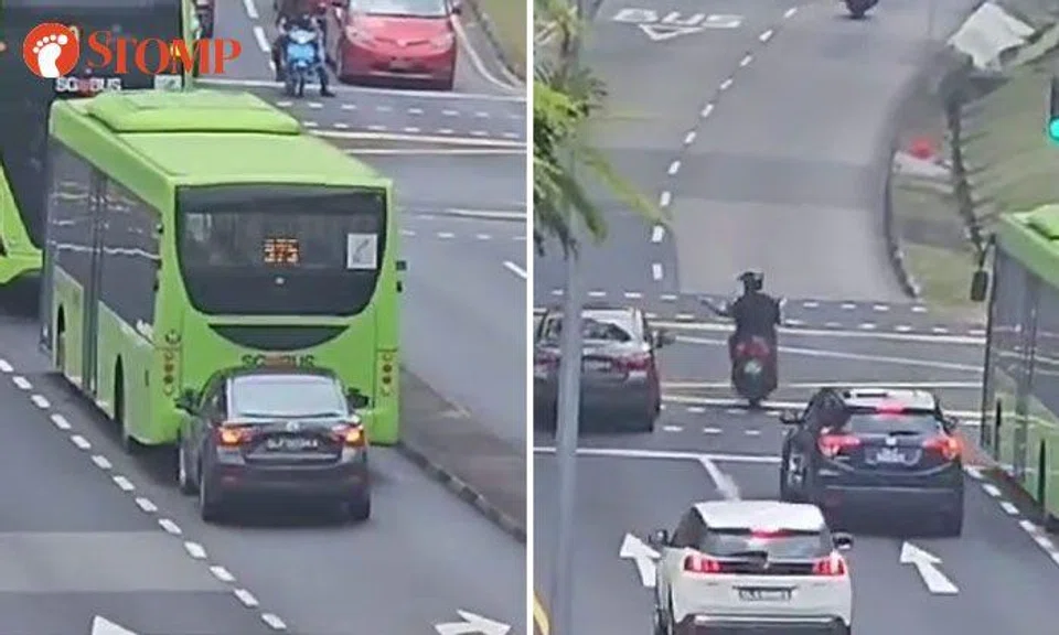 Car repeatedly rams into rear of bus at Choa Chu Kang Road, SMRT makes police report