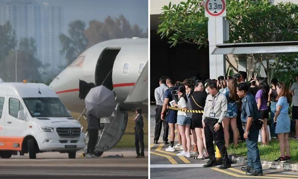 Fans turn up at Seletar Airport hoping to see Taylor Swift
