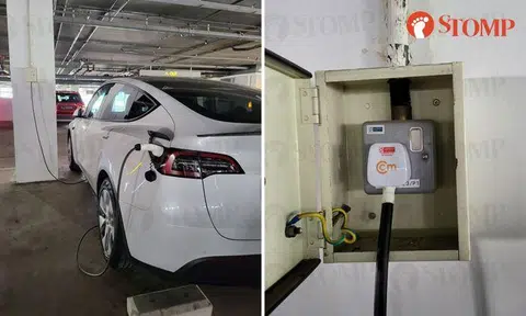 Tesla driver allegedly breaks open electrical box at exec condo's carpark to charge vehicle