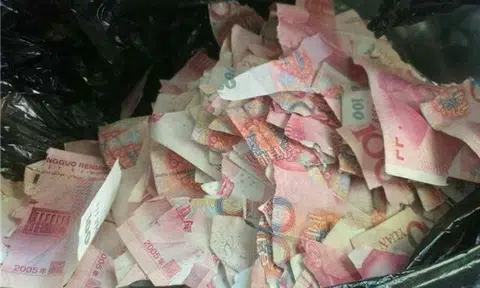 5-year-old boy in China finds 50,000 yuan at home -- and rips it all to shreds