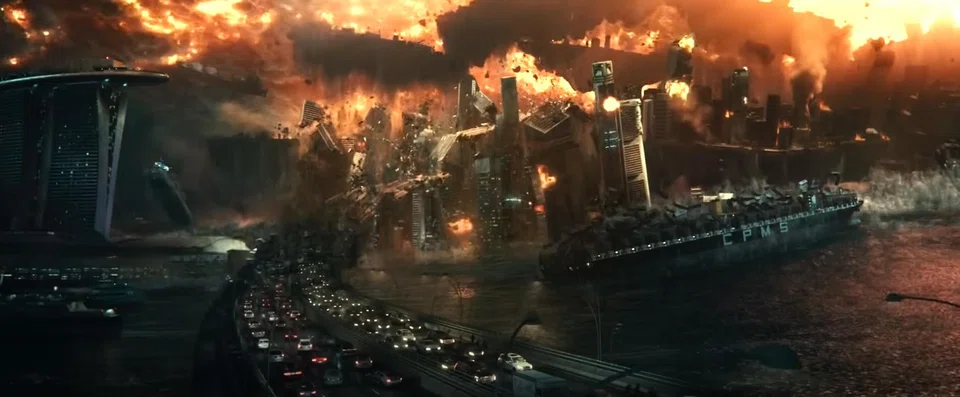 Beyond the recognisable silhouette of Marina Bay Sands, Independence Day: Resurgence's (2016) depiction of Singapore draws from a mix of East Asian cultural influences.