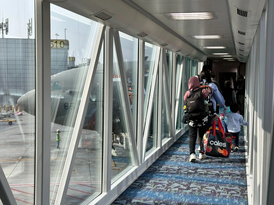 The flight from Riyadh, Saudi Arabia, was operated via a RSAF A330 multi-role tanker transport aircraft. PHOTO: MINDEF