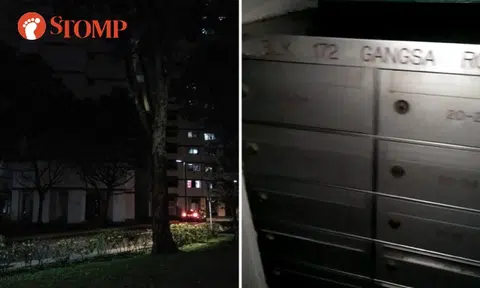 Residents use phone flashlights to get around in dark during blackout at Bukit Panjang block