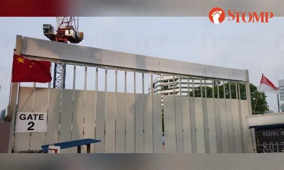 Flags at One-North worksite 'well-intentioned gesture'