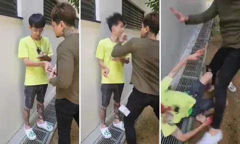 Man arrested after sucker-punching another and beating him up, woman who took viral video also nabbed