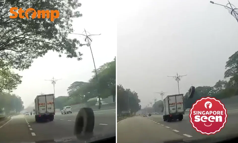 Singaporean driver has close shave with loose tyre in Johor | Stomp