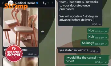 A woman ordered furniture online and is upset that the shop would not let her cancel her order.
