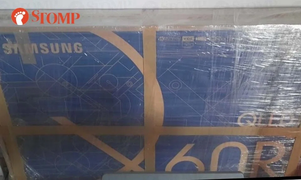 He spent $1,149 on a 55-inch Samsung 60R QLED television set at Mustafa Centre.