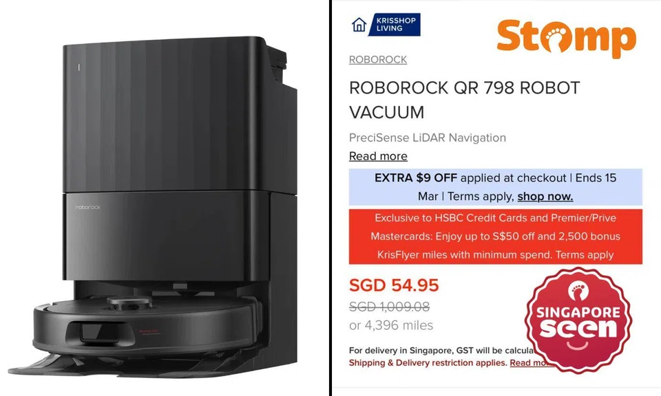 KrisShop listed $1,000 vacuum wrongly at $55