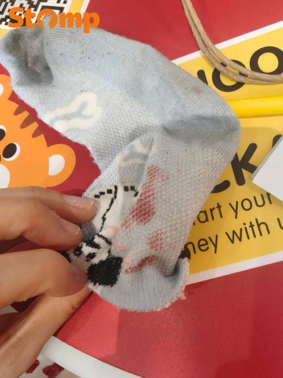 Blood-stained sock