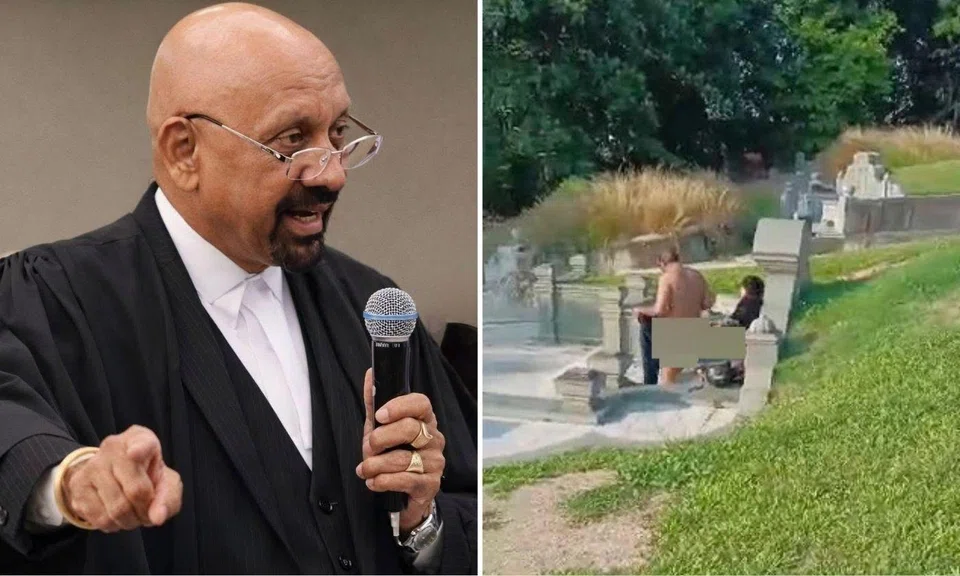 A lawyer has filed an appeal against the sentence given to a pair for performing an indecent act at a cemetery in March.