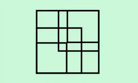 Can you count how many squares there are?