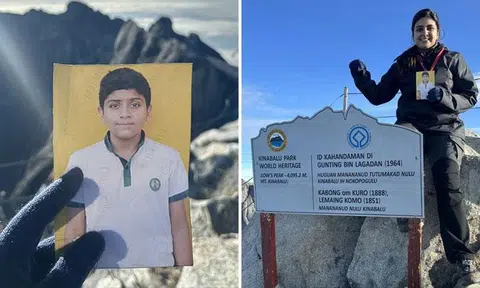 Sister of TKPS student who died in 2015 Mount Kinabalu earthquake completes climb on his behalf